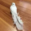 10 pièces faux oiseau colombes blanches plumes de mousse artificielles oiseaux avec pince Pigeons décoration pour mariage noël maison LJ2010072239