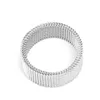 Anneaux de bande Punk Circle Twist Weaving Joint Ring 304 en acier inoxydable non réglable couleur argent géométrique minimaliste bijoux 1 pièce 231219