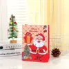 Actualización de 6 piezas Bolsa de regalo de Navidad con manijas Kraft bolsas de papel bolsas de dulces galletas presentes bolsas de feliz navidad para casa 2023