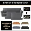 Poduszka T Sofa Slipcover 3 sztuki Covery do miękkiej kanapy meble poślizgowe