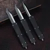 Troo Series Knife Combat Micro OTF Tech Knife Don Black Double Edge D2 Blade EDC Self Defense Tactical Pocket Knives Stor storlek