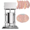 Remplisseuse automatique de saucisses, Machine robuste de remplissage de viande, en acier inoxydable, 10L/15L/20L/25L