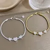 Pulseras de eslabones Lifefontier de lujo de acero inoxidable con diamantes de imitación y corazón, pulsera para mujer, brazalete resistente al agua, joyería de muñeca