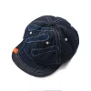 Chapeau en Denim brodé Vintage pour hommes et femmes, casquettes de Baseball réglables