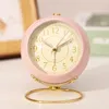 Home Living Room Decor Nordic Alarm Clock Electronic Cartoon Retro Mute Table Clocks Desktop Decoration Ornaments Night Light 231220