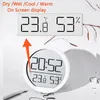 Väggklockor LCD -Digital Clock Hygrometer Fuktighet Display Watch Ultra Thin Magnetic Design Tabell 12/24H