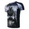 MMA T-shirt pour hommes été Muay Thai Fitness T-shirt manches courtes rondes pour hommes décontracté séchage rapide impression 3D chemise de sport MMA respirant élastique manches courtes