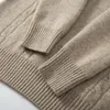 Suéter masculino Rongyi Cashmere Tartaruga Pescoço Pulôver Malha Cor Sólida Business Casual Bottoming Casaco Outono e Inverno Top