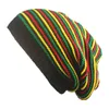 Berets Autumn Street Knitting Beanie Hat Unisex Jamaica Stripes Baggy Hip Hop Skull