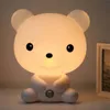 Cartoon Panda LED Nachtlicht Bär Kaninchen Hund Tisch Schreibtisch Lampe Kinder Baby Schlaf Für Schlafzimmer Nacht Innen Dekoration 231220