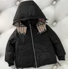 Daunenparkas für Herren, Daunenparkas für Herren, Puffermäntel für Kinder, Designer-Mantel mit Kapuze, wendbar, kariert, modisch, für Mädchen und Jungen, Winter, warme Entenjacken, für Kinder, Braun, Baby Nck3