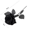 Dekorative Blumen 10pcs falsche Rose lang anhaltende schwarze künstliche Blume Ewige Blumenpflanze für Garten