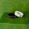 Keramische Band g letter Ringen Zwart Wit voor Dames Heren sieraden Gouden Ring314c