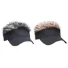 Ball Caps Casual Men Women Sun Shade Adjustable Visor Baseball Cap With Spiky Hairs Wig Spiked Wigs Hat