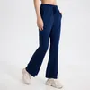 LL481 Casual Breattable Fitness Flare Pants Women's High midja Yoga Sports Pants