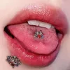 L'acciaio al titanio rosso ragno può bere alcolici e scattare foto con gioielli per piercing alle unghie sulla lingua Ragazza piccante Anti allergia Dolce piccola folla