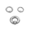 1 Stainless Steel Large-sized Card Ball Nose Ring Accessory, Human Punk Puncture