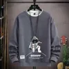 Herrtröjor tröjor våren hösten män kläder hoodies japan mode streetwear långärmad pullover män avslappnad harajuku grafisk tröja män t231220