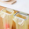 Hooks Kitchen Cabinet Door Basket Hanging Trash Can Waste Bin Garbage Bag Holder Portable Gadgets