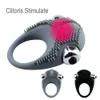Chastity Devices Penis Vibrating Ring Delay Ejaculation Bullet Vibrator Clitoris Massager Adult Sex Toys for Men Male Cock Silicone Rings l231219