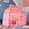 Zabawne namioty namiot dziecięcy Baby Princess Playhouse Super duży pokój pełzanie wewnętrznego namiotu na zewnątrz zamek księżniczki Living Game Q231220