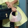 Bolsos de noche Bolsos de noche para mujer, bolsos y monederos de diseñador de lujo en plástico transparente, bolso con decoraciones de diamantes de imitación 231219