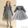 Girl's Dresses Sequin Girls Princess Dresses for Party 3-8Y Kids Birthday Wedding Evening Gown 2023 New Spring Fall Long Sleeves Children Dress