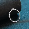 Test de diamant en argent 925 réussi 0, 1 carat, 3mm, couleur E, bague en moissanite, coupe parfaite, mini bagues en diamant cultivées en laboratoire pour fille C250E