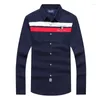 Männer Casual Hemden 2023 Männer Baumwolle Langarm Hemd Faconnable Marke Design Männlich Camisa Bluse Masculina Homme Gestreiften Tops