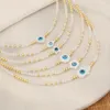 Choker ręcznie robione oko kryształowy naszyjnik z koralikami dla kobiet moda wysokiej jakości biżuteria w łańcuch szyi