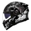 Casques de moto Casque Flip Up Double lentille Full Face Motocross Cyclisme Sécurité Bluetooth Montable Protection multicouche