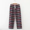 Indumenti da notte da uomo Autunno Inverno Uomo di alta qualità 100% cotone Pantaloni da notte da uomo Addensare Pantaloni da casa Uomo Casual Plaid Loungewear Pantaloni S-XXL 231220