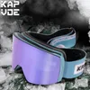 Kapvoe Ski Goggle Snowboard Anti-dimmask för män Kvinnor UV400 Snöglasögon Skidåkning Eginar Vintersporttillbehör 231220