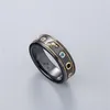Zwart Wit Keramische Cluster Band Ringen bague anillos voor heren en vrouwen verloving bruidspaar sieraden minnaar gift267y