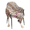 Blankets Office Nap Air Conditioner Fringed Knitted Wool Blanket Shawl Thin Sun Bohemian Sofa