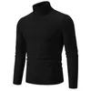 Men's Sweaters Men Winter Turtleneck Slim Fit Long Sleeve Sweater Jumper Knitwear Pullovers Top Basic Bottoming Plain T-shirt