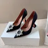 luksusowe designerskie buty na obcasach butów słonecznika krążka krążkowa prawdziwa jedwabna oryginalna skóra wygodna damska buty 10 cm obcasy duże rozmiar US 4-12 Fabryczne obuwie