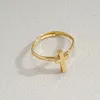 Halsbandörhängen Set 17 km Vintage Gold Color Cross Ring for Women Girls Justerbar 2023 Fashion Retro Simple Armelets smycken Party