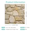 10pcs 3D Peel and Stick Tile Self Adhesive Kitchen Backsplash Sticker Faux Stone Wall Panel Living Room 231220