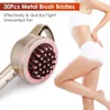 Masseur de visage Brosse de massage méridien électrique Brûle les graisses du corps complet Gua Sha Drainage lymphatique Anti-cellulite Chauffage Microcourant Lumière Rouge 231220