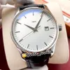 Nuovo Calatrava Cassa in acciaio 5227 5227G-001 A2813 Orologio automatico da uomo Quadrante argento Cinturino in pelle Orologi da uomo Hello Watch HWPP 5 Colo264K