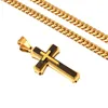 Anhänger Halsketten Modische dreischichtige vergoldete Kreuzhalskette Jesus Hip-Hop für Männer Schmuck Jubiläumsgeschenk