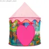 Toy Tents House for Children's Tent Wigwam Toys Game Indoor Tents for Girls Outdoor Camping Tent New Year Gift for Girl with Fairy Pattern Q231220