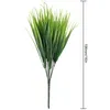 Flores decorativas 14pcs grama de trigo artificial verde plantas falsas arbustos de flores para jardim pátio externo casamento casa