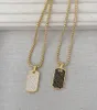 Pendant Necklaces Streamlined Label White CZ Silver Plated 18K Gold Cable Cross Necklace Combination Bead Chain