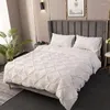 Conjuntos de cama Venda direta de alta qualidade 3D Pinch plissado Duvet Cover Set - Sólido Cor Dupla para Twin 220x240 Tamanho