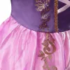 Flickans klänningar Girls Rapunzel Costume Kids Summer Tangled Fancy Cosplay Princess Dress Children Birthday Carnival Halloween Party Clothes 2-8t 231219