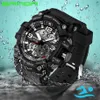 Sanda Digital Watch Men Military Army Sport Watch Water Resistant Datum Kalender LED Electronicswatches Relogio Masculino221e