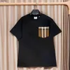 Men's Designer T-shirt Casual Fashion Street Men's and Women's Black and White Plaid Short Sleeve Luxury Men's Clothing