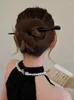 Haarspangen Vintage Holz Sticks Pins Hairwear Haarnadeln Kopf DIY handgemachte Holz Schmuck Zubehör Ornamente für Frauen